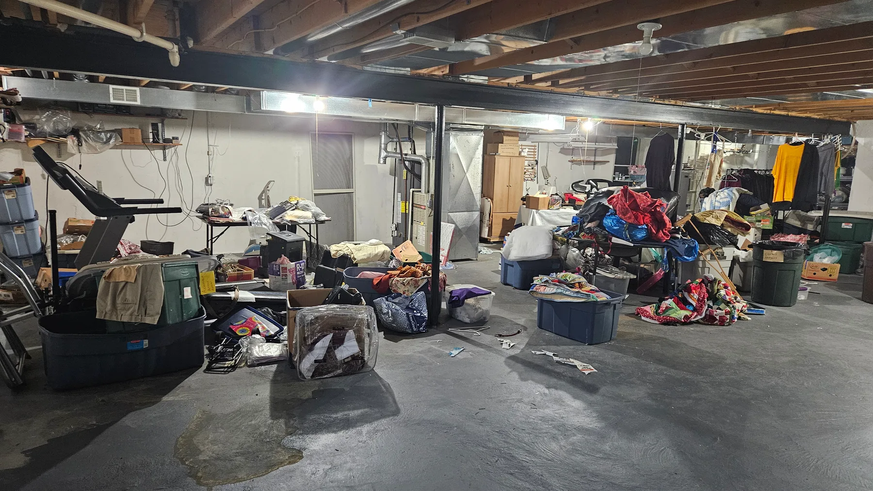 Basement before residential cleanout